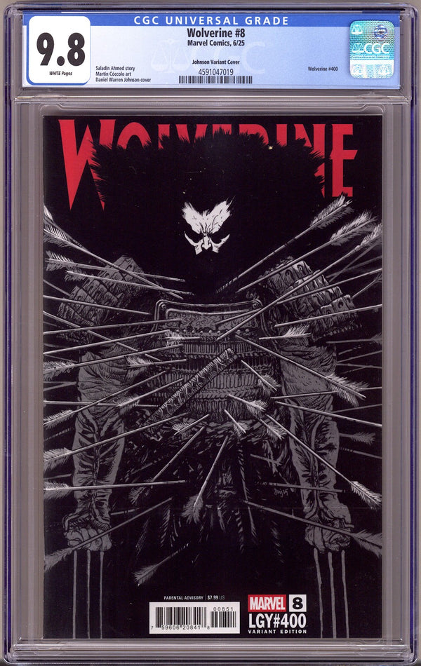 Wolverine Vol 8 8 (400) CGC 9.8 (NM/M)   (2025) Johnson   Variant