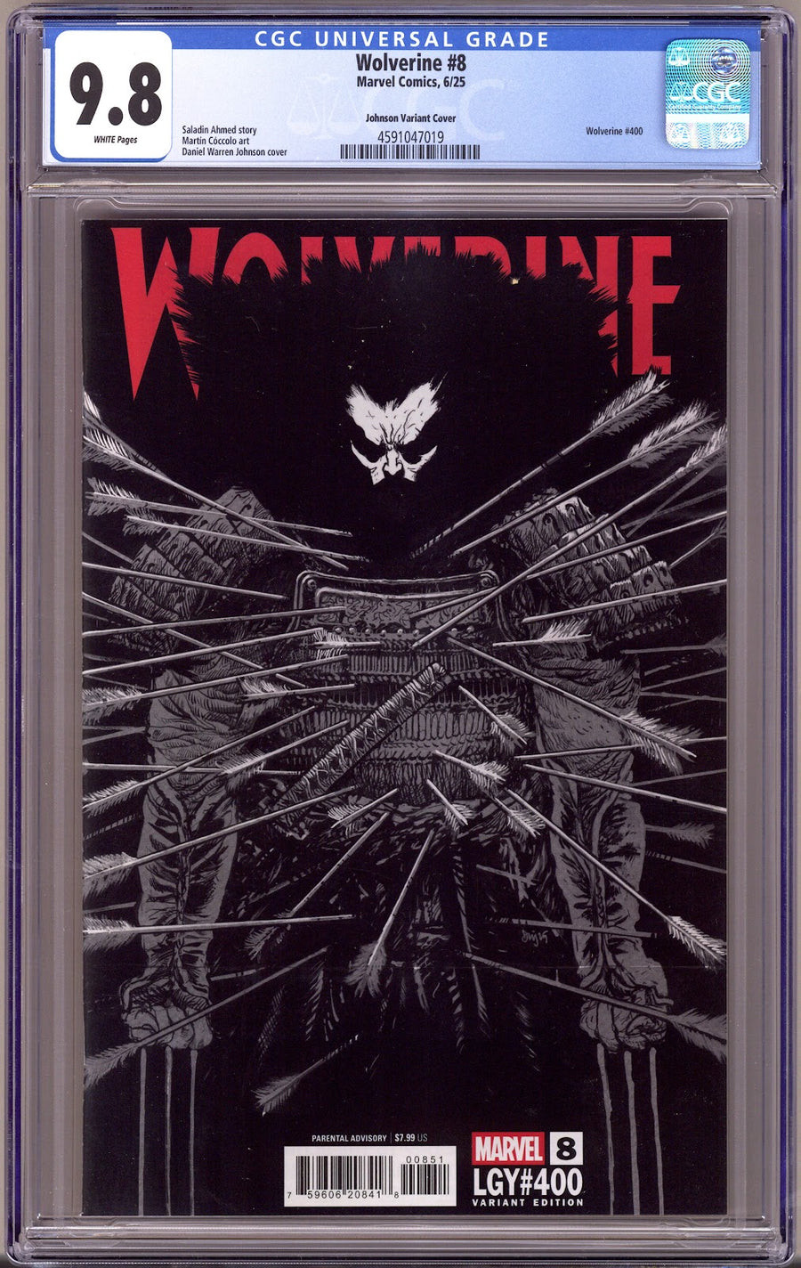 Wolverine Vol 8 8 (400) CGC 9.8 (NM/M)   (2025) Johnson   Variant  