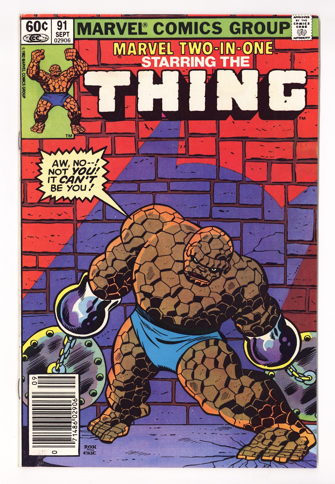 Marvel Two-in-One Vol 1 91  Mid Grade   (1982)   Newsstand  