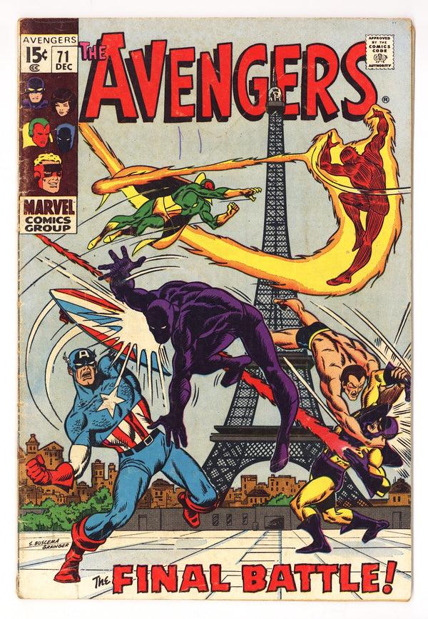 The Avengers Vol 1 71 GD/VG (3.0) (1969)