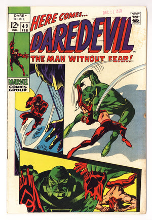 Daredevil Vol 1 49  FR (1.0) Coupon Clipped Back Cover  (1969)