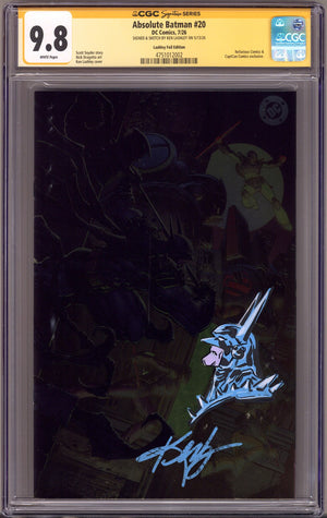 Absolute Batman 20 CGC 9.8 (NM/M) (2026) Lashley Virgin Foil Exclusive Variant Signed / Remarked x Cover Ken Lashley