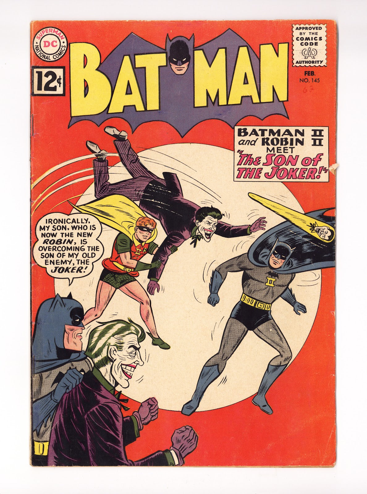 Batman Vol 1 145 VG (4.0) Colour Touch (1962)  