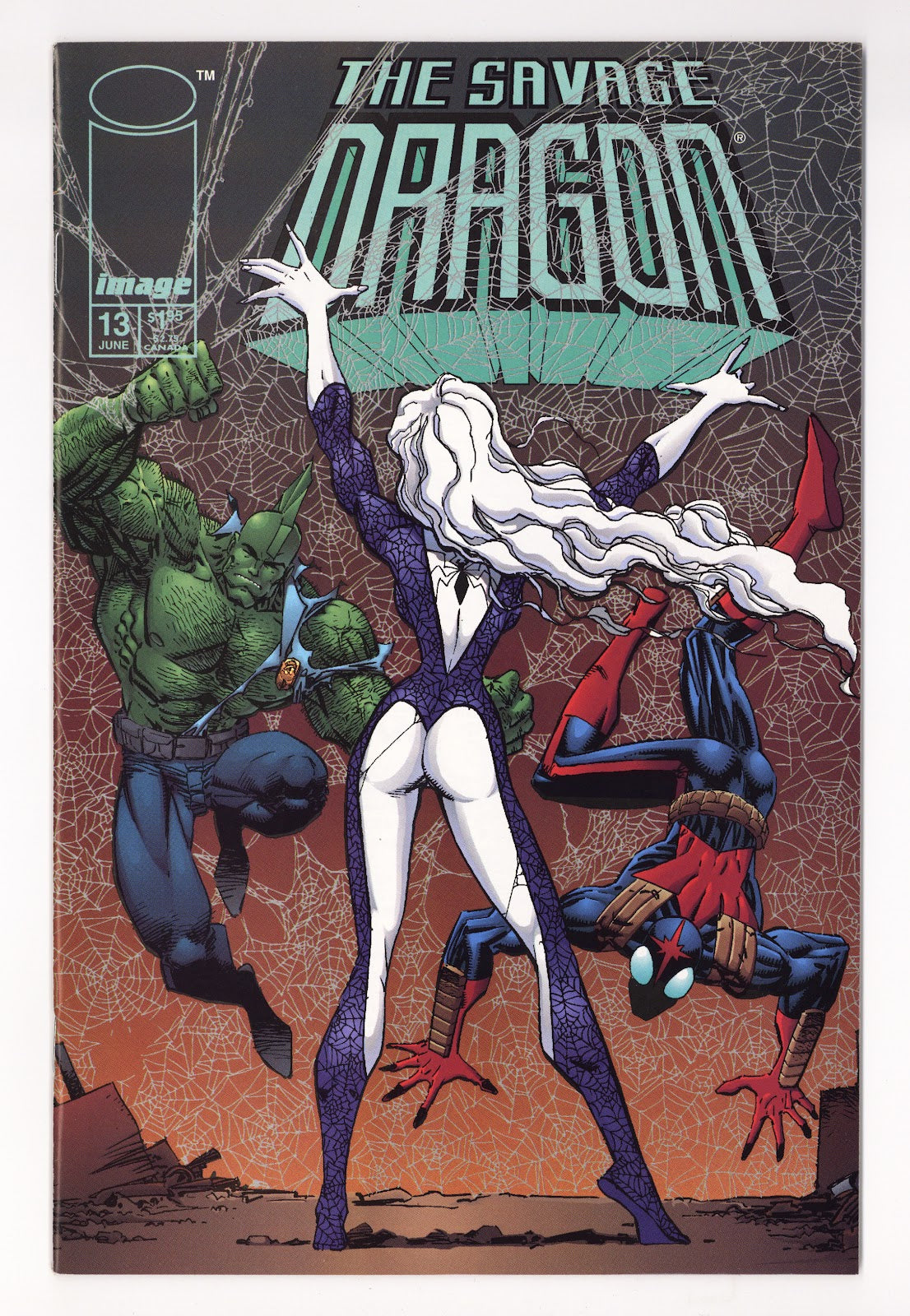 Savage Dragon Vol 2 13  High Grade   (1995) Larsen   Variant  