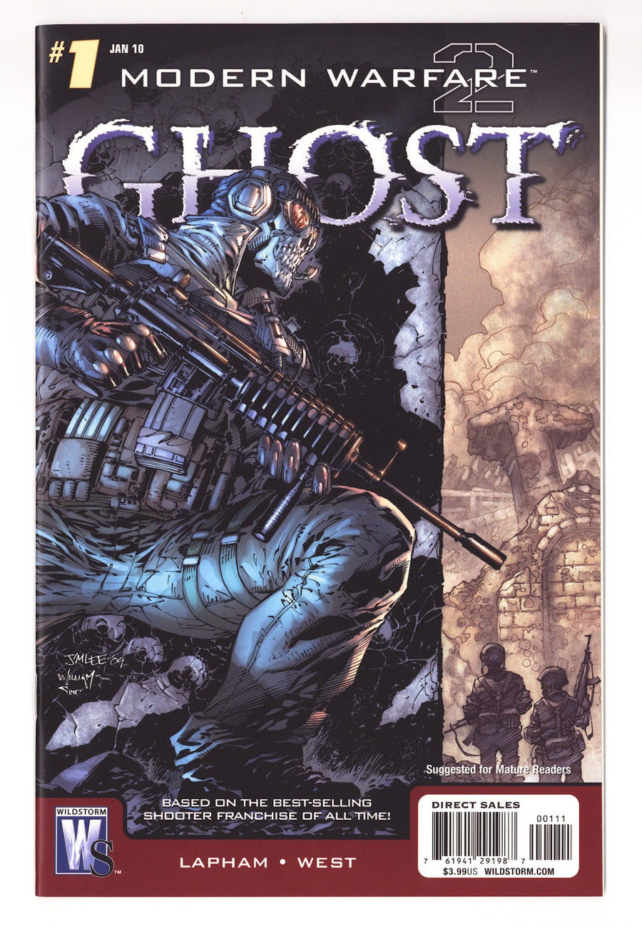 Modern Warfare 2: Ghost   1  NM- (9.2)   (2010) Lee   Jim Lee Cover  