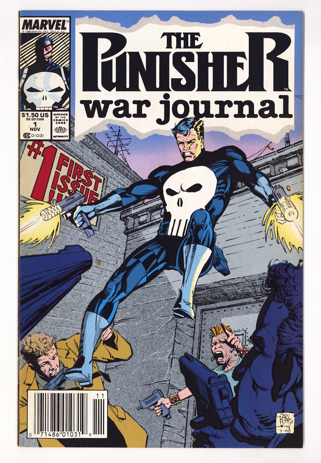 The Punisher War Journal Vol 1 1 FN/VF (7.0) (1988) Newsstand 
