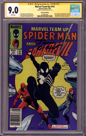 Marvel Team-Up Vol 1 141 CGC 9.0 (VF/NM) (1984) Newsstand Signed x Cover Tom Defalco