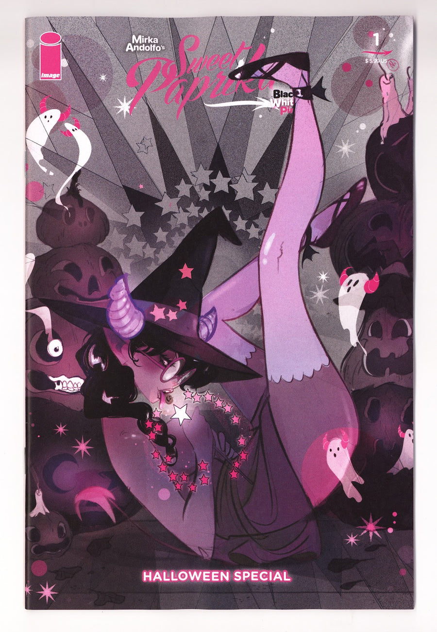 Mirka Andolfos Sweet Paprika Black White & Pink Halloween Special #1 NM (9.6) (2026) Baldari Incentive Variant
