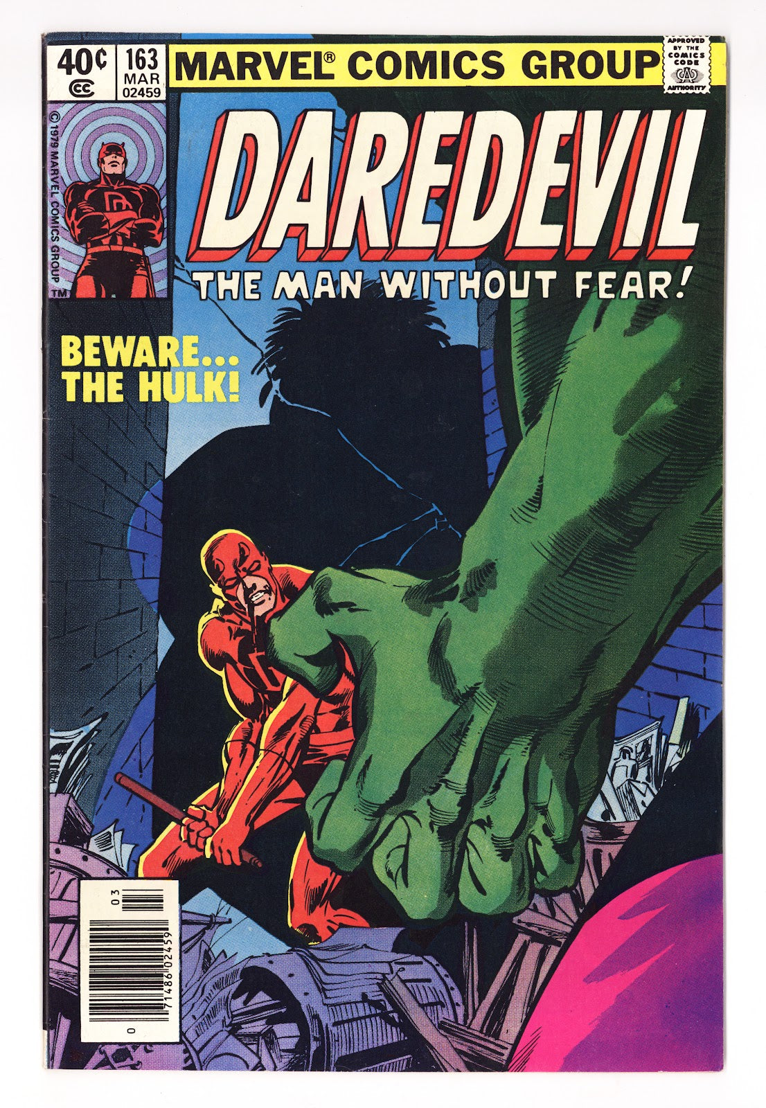 Daredevil Vol 1 163 FN (6.0) (1980) Newsstand 