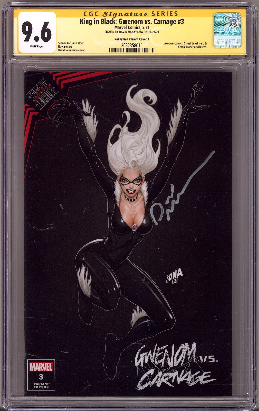 King in Black: Gwenom vs. Carnage 3 CGC 9.6 (NM+) (2021) Nakayama Exclusive Variant Signed x1 Cover David Nakayama 