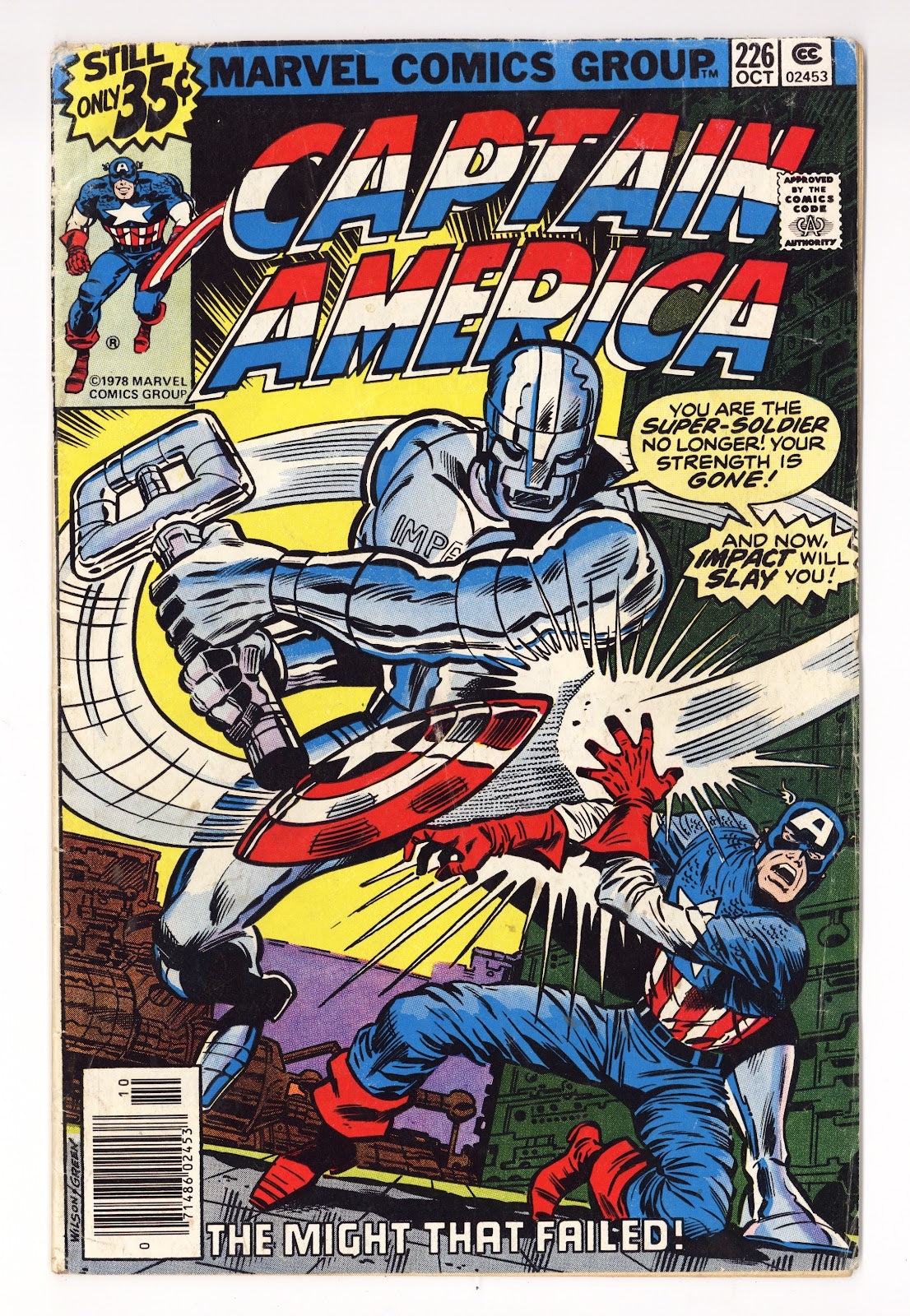 Captain America Vol 1 226  Low Grade   (1978)     