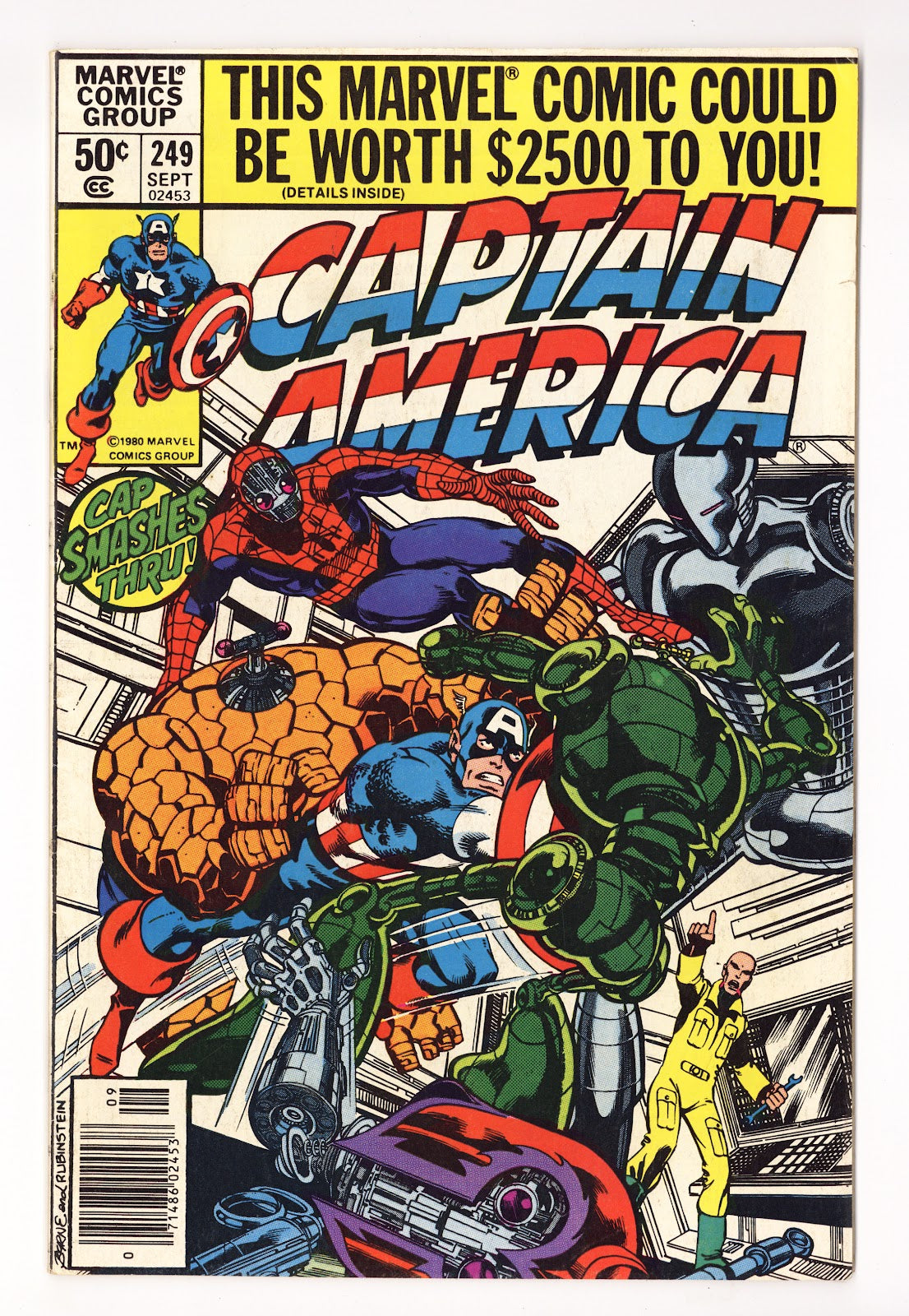 Captain America Vol 1 249 Mid Grade (1980) Newsstand 