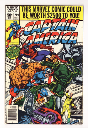 Captain America Vol 1 249 Mid Grade (1980) Newsstand