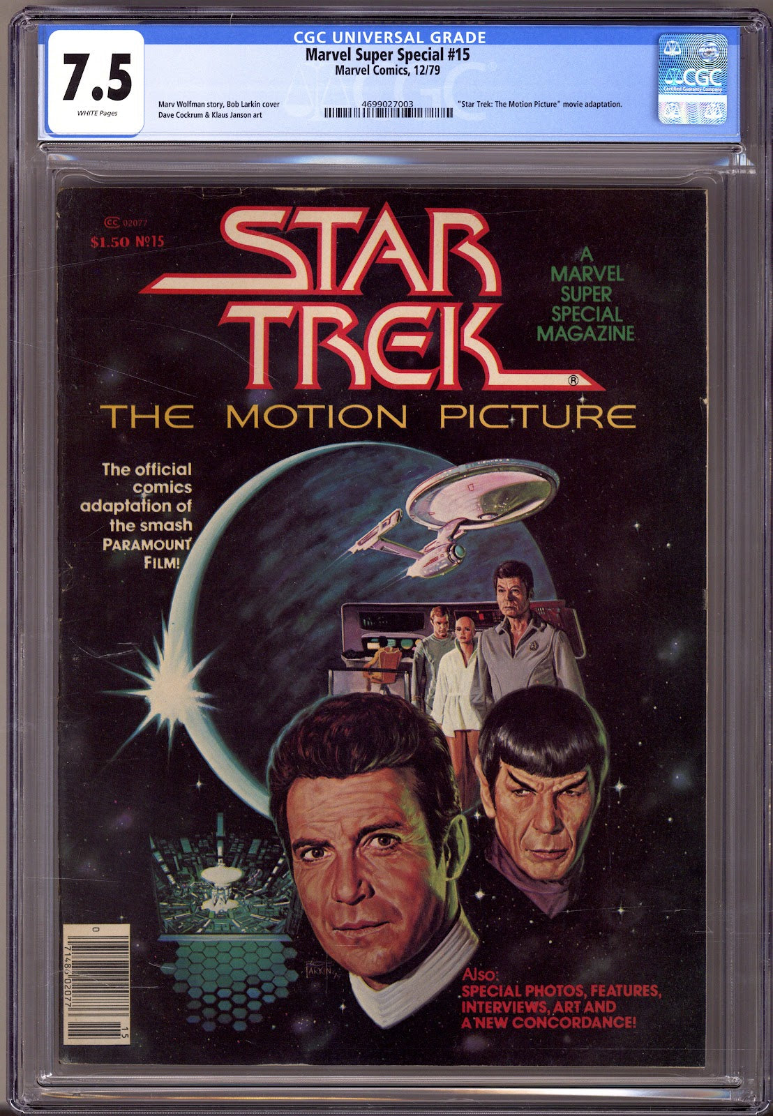 Marvel Super Special Vol 1 15 CGC 7.5 (VF-) Star Trek  (1979)     