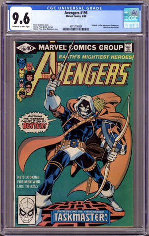 The Avengers Vol 1 196 CGC 9.6 (NM+) (1980)