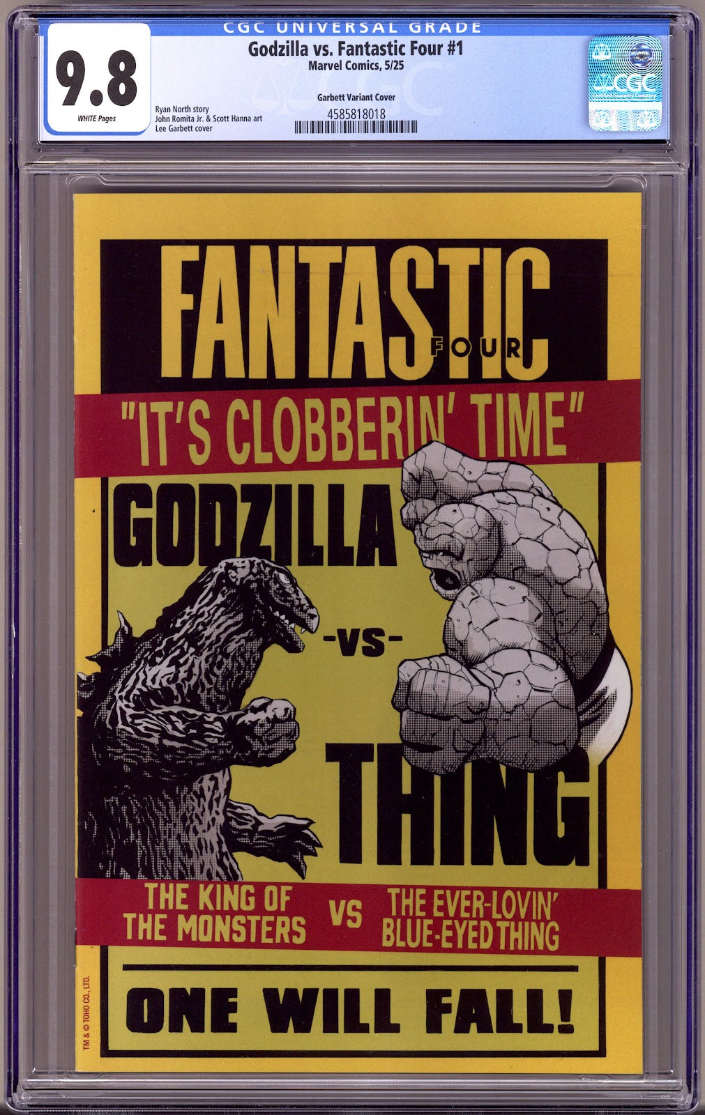 Godzilla vs. Fantastic Four 1 CGC 9.8 (NM/M) (2025) Garbett Variant 