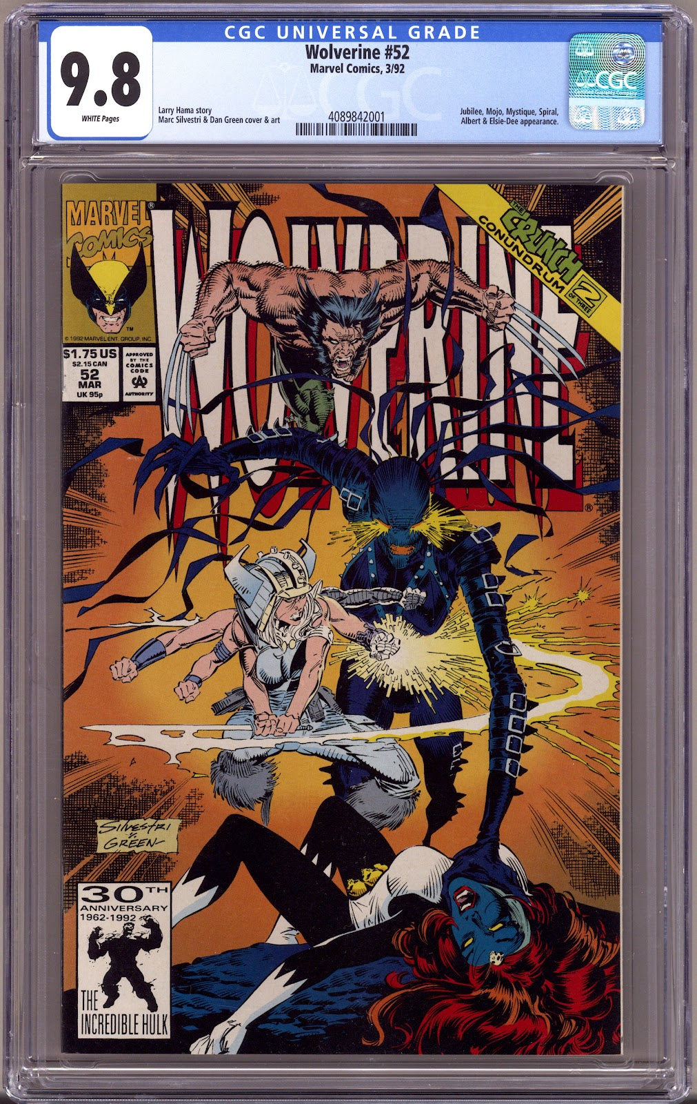 Wolverine Vol 2 52 CGC 9.8 (NM/M) (1992) 