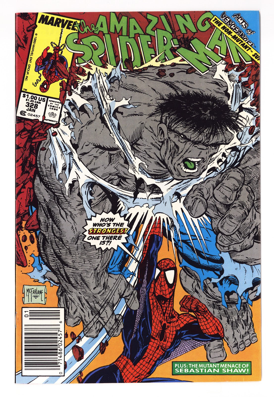 The Amazing Spider-Man Vol 1 328 VF+ (8.5) (1990) Newsstand 