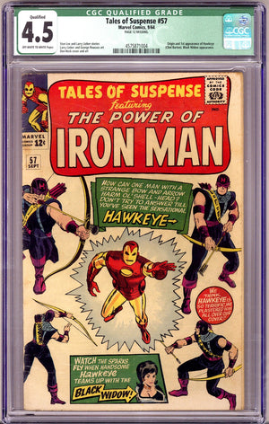 Tales of Suspense Vol 1 57 CGC 4.5 (VG+) Qualified, Pg 12 Missing  (1964)