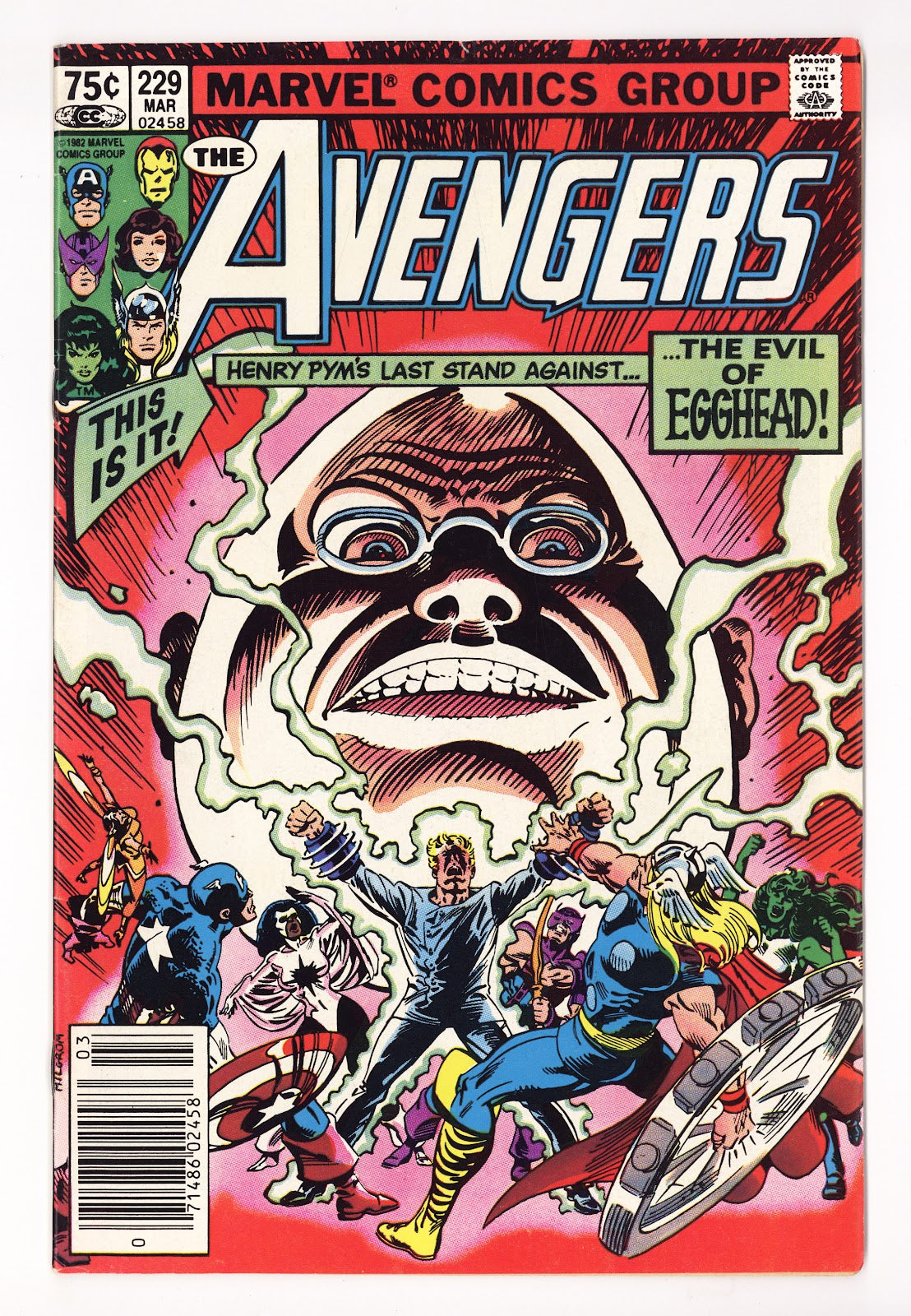 The Avengers Vol 1 229 Mid Grade (1983) Canadian Price Variant 
