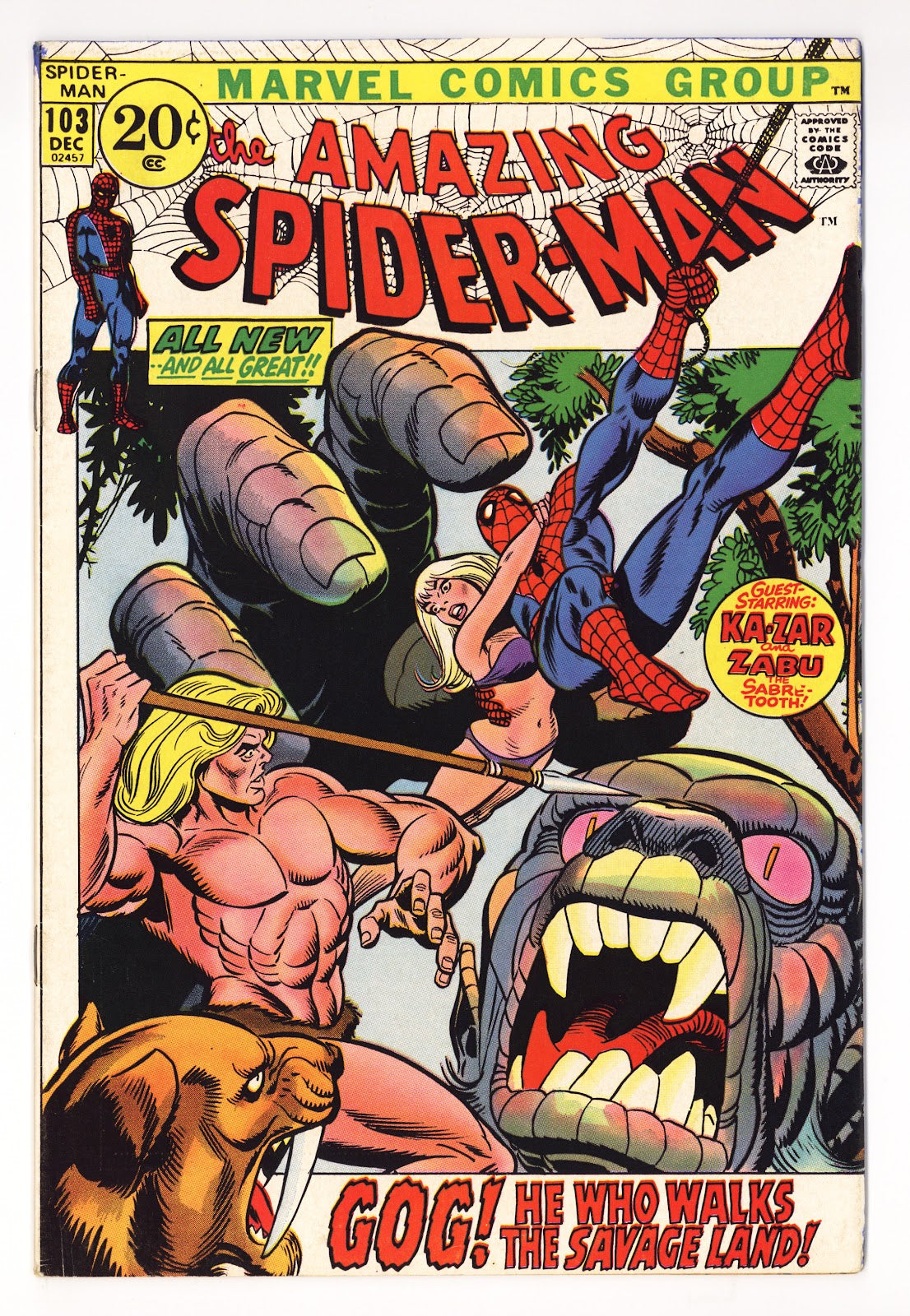 The Amazing Spider-Man Vol 1 103  FN+ (6.5)   (1971)