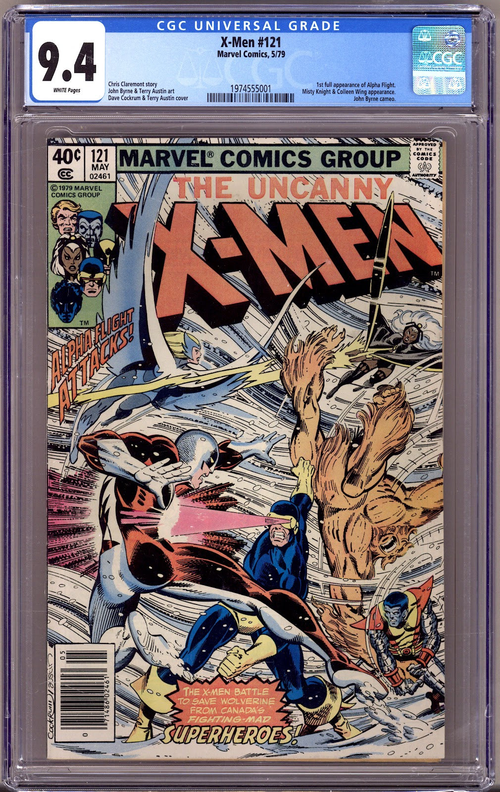 The X-Men Vol 1 121 CGC 9.4 (NM) Sun Faded (1979) 