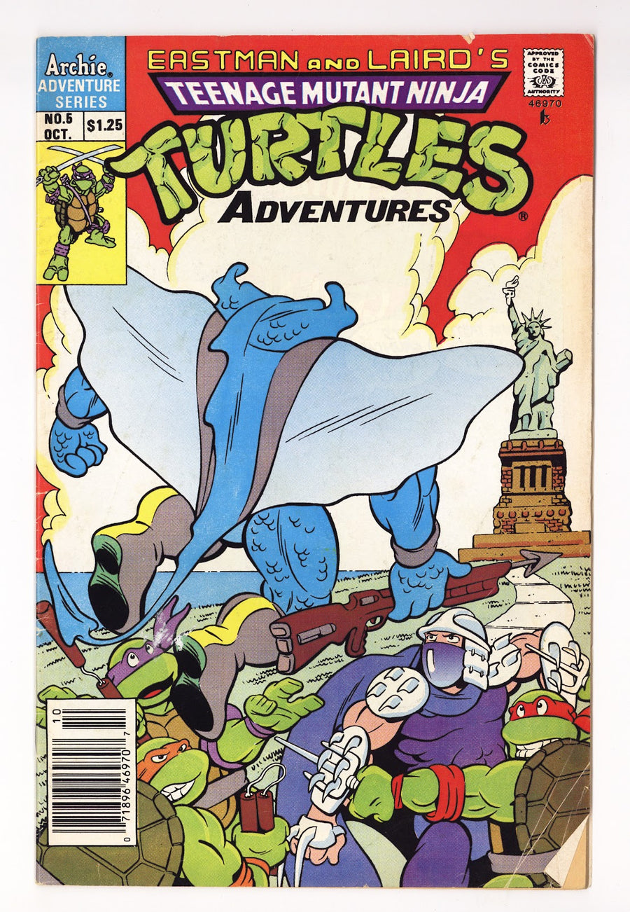 Teenage Mutant Ninja Turtles Adventures Vol 2 5  Low Grade   (1989) Newsstand   Canadian - Newsstand  