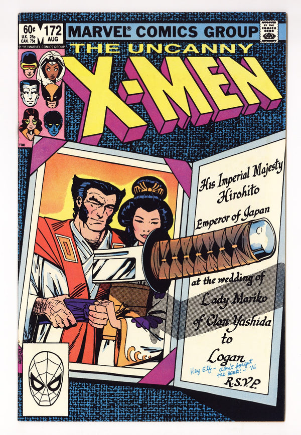 The Uncanny X-Men Vol 1 172  VF- (7.5)   (1983)