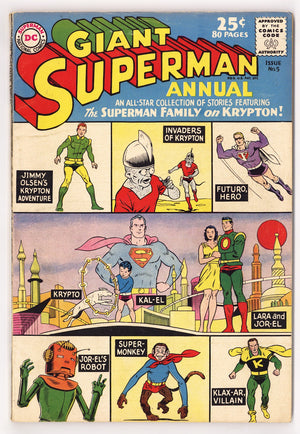 Superman Annual Vol 1 5  VG+ (4.5)   (1962)