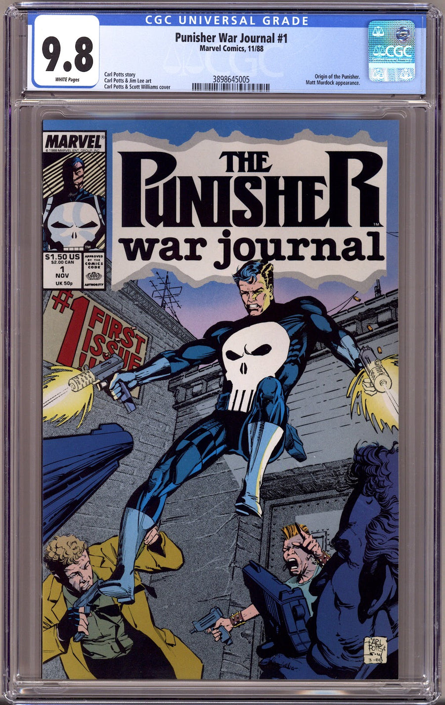 The Punisher War Journal Vol 1 1 CGC 9.8 (NM/M)   (1988)     