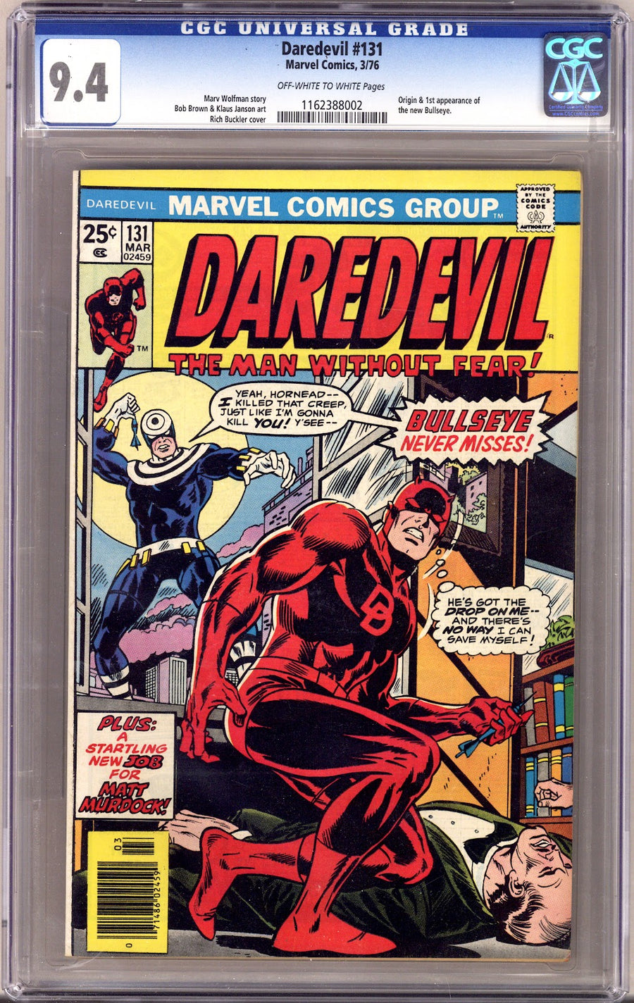 Daredevil Vol 1 131 CGC 9.4 (NM)   (1976)