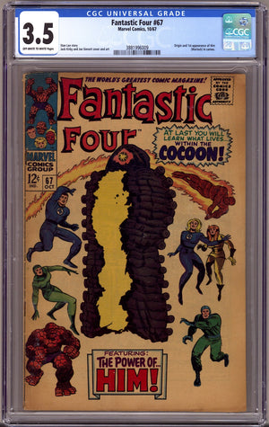 Fantastic Four Vol 1 67 CGC 3.5 (VG-)   (1967)