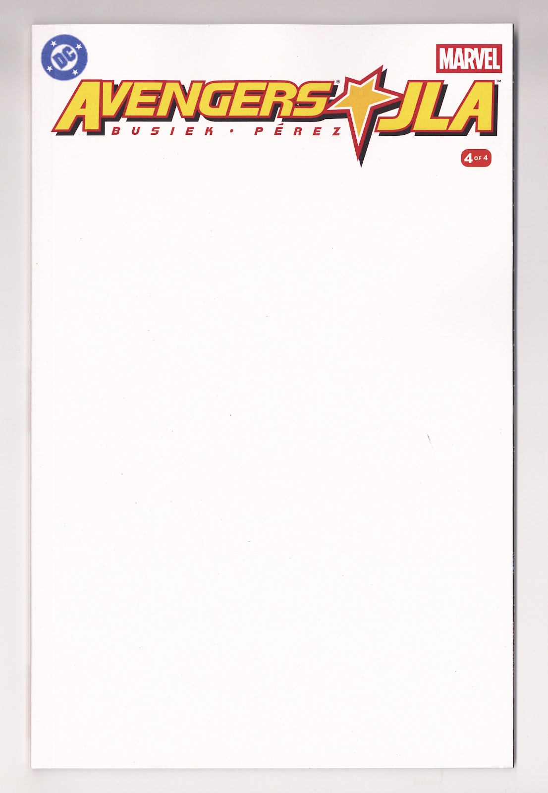 Avengers / JLA 4 Blank Variant (2026)