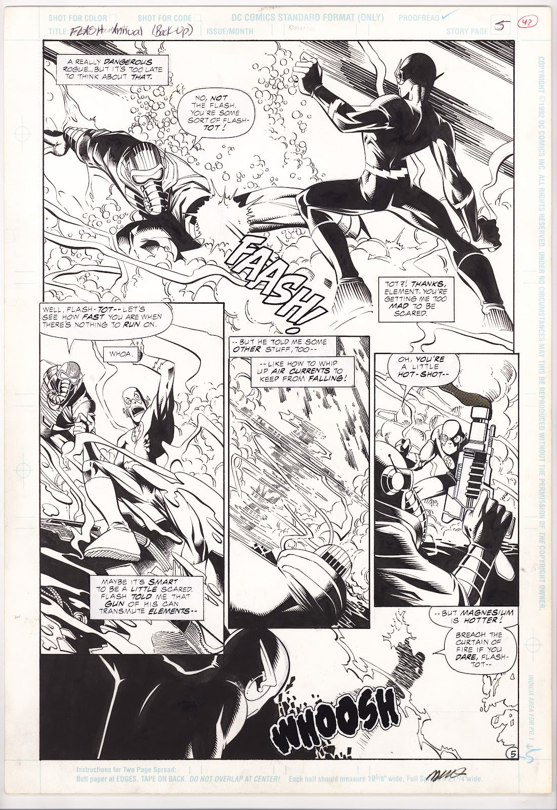 Flash Annual Vol 2 8 Pg. 5 Original Art by Humberto Ramos (1995) 