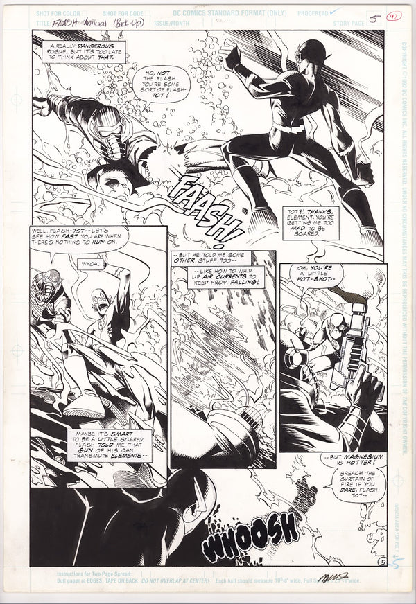 Flash Annual Vol 2 8 Pg. 5 Original Art by Humberto Ramos (1995)