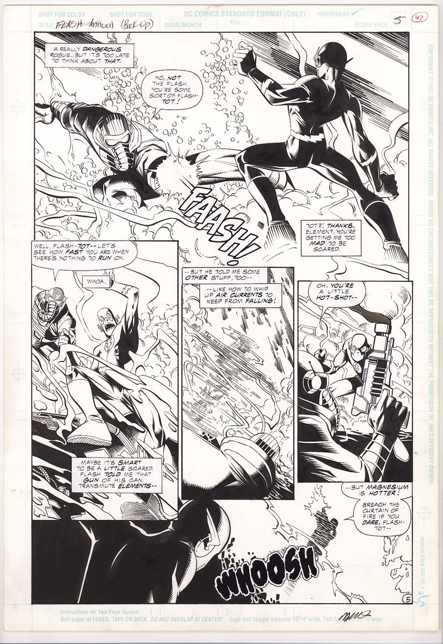 Flash Annual Vol 2 8 Pg. 5 Original Art by Humberto Ramos (1995) 