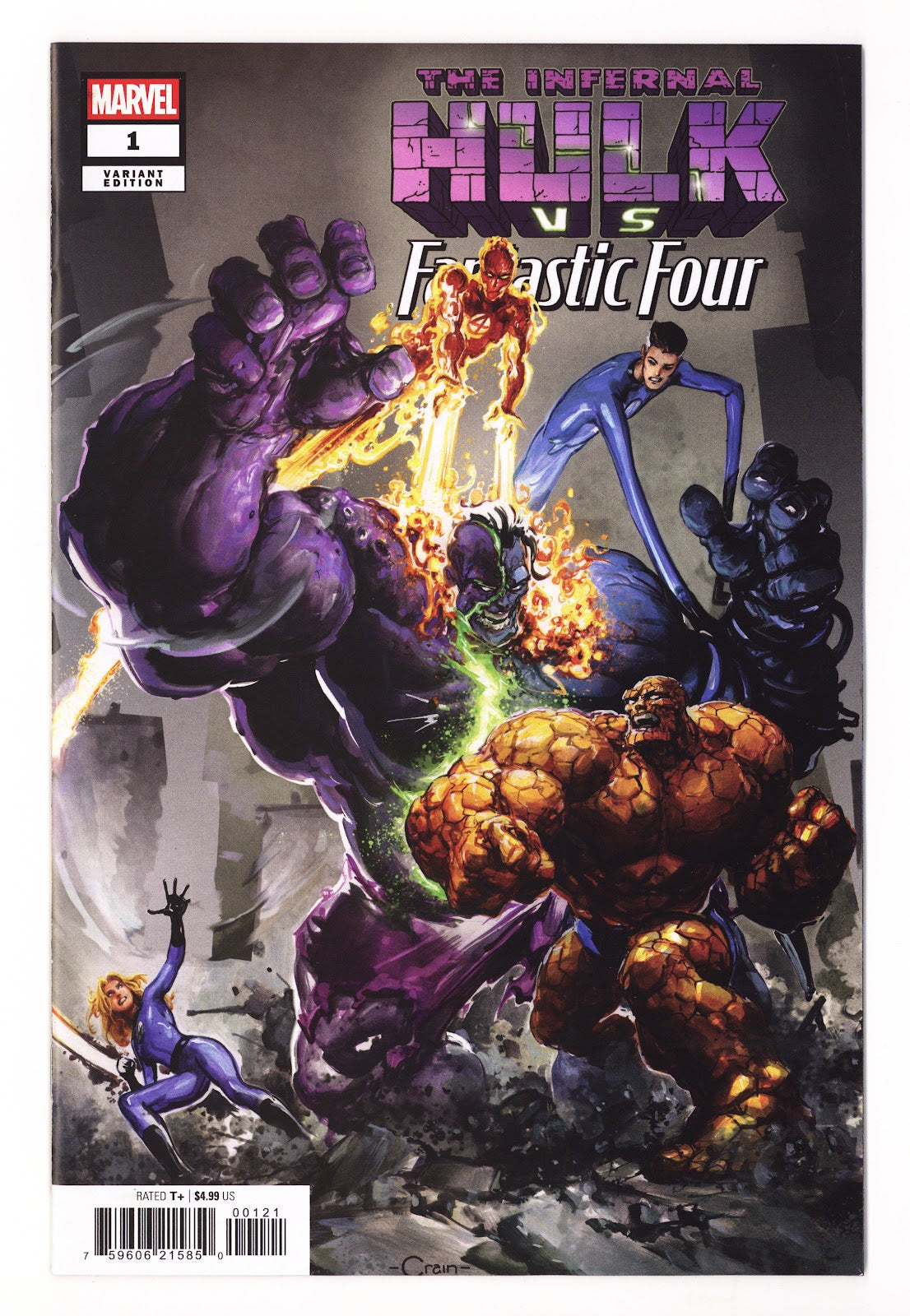 Infernal Hulk Vs. Fantastic Four #1 (2026) Crain Variant