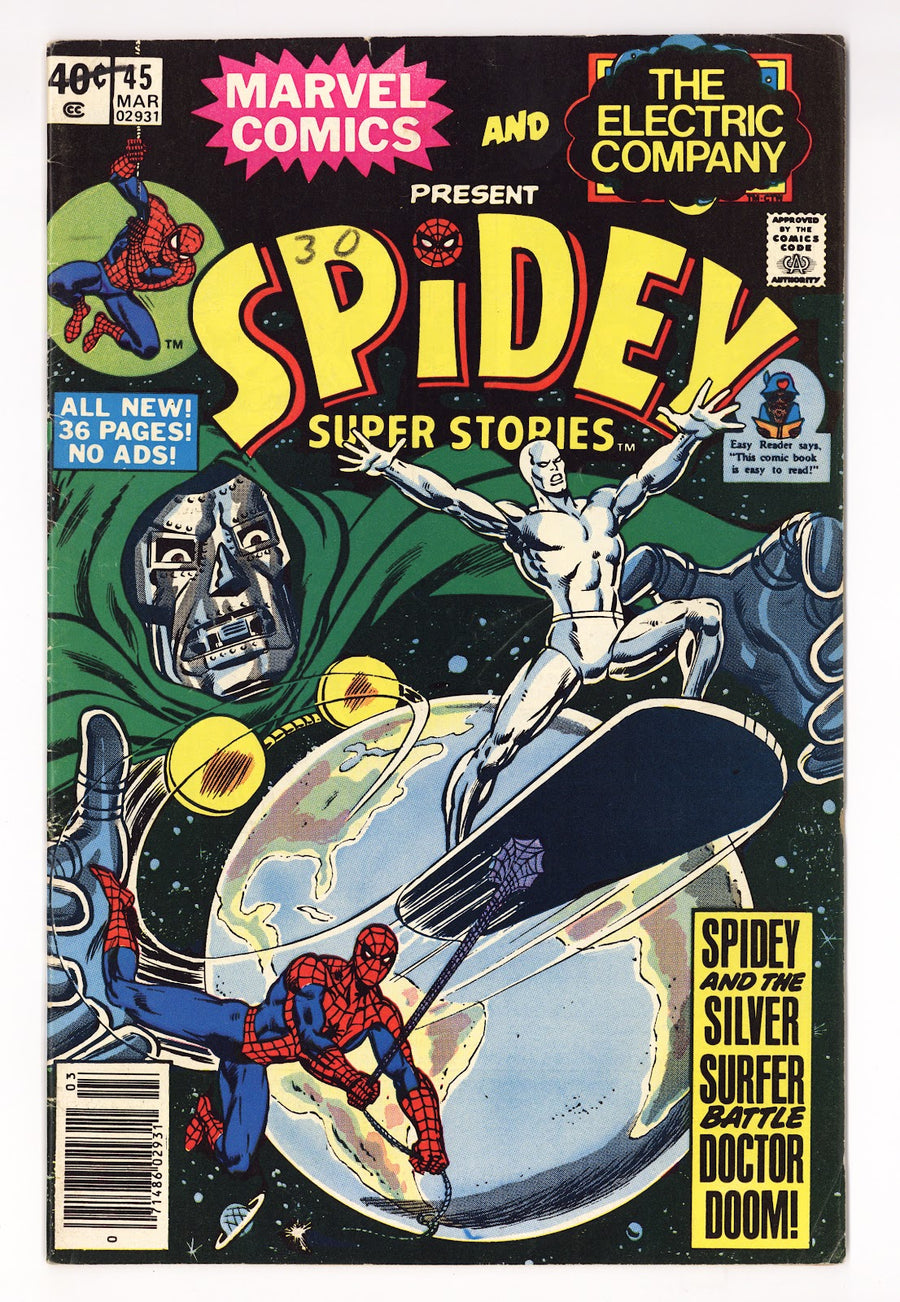 Spidey Super Stories Vol 1 45  VG/FN (5.0) Apparent, Coupon Clipped BC  (1980)     