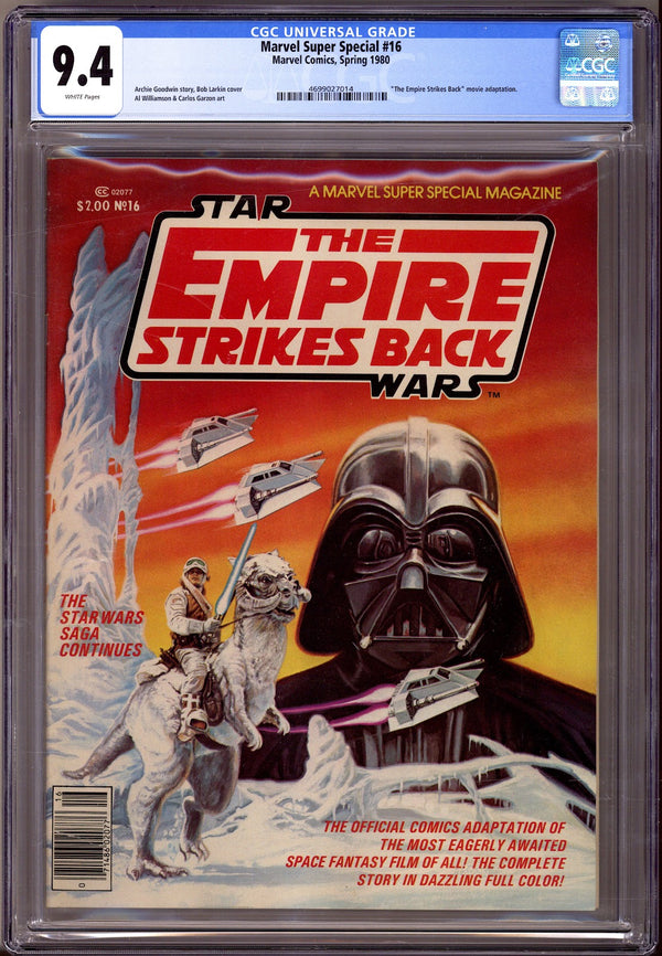 Marvel Super Special Vol 1 16 CGC 9.4 (NM) Empire Strikes Back  (1980)