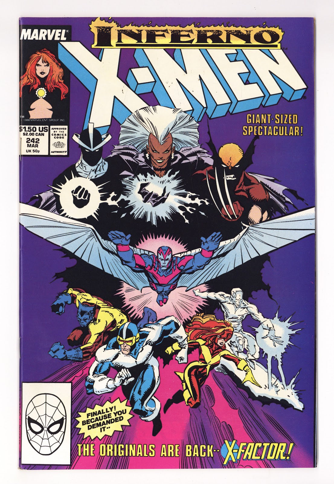 The Uncanny X-Men Vol 1 242  High Grade   (1989)   Direct  