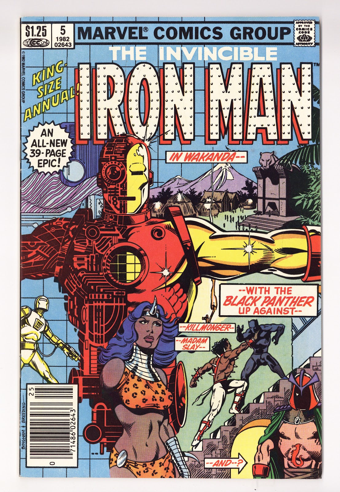 Iron Man Annual Vol 1 5 Mid Grade (1982) Canadian Price Variant 