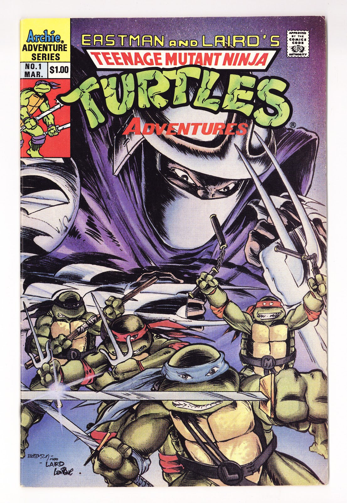 Teenage Mutant Ninja Turtles Adventures Vol 2 1  VG (4.0)   (1989)     