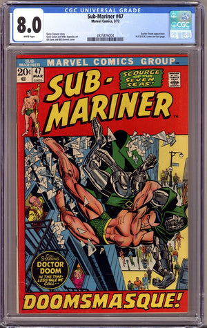 Sub-Mariner Vol 1 47 CGC 8.0 (VF)   (1972)