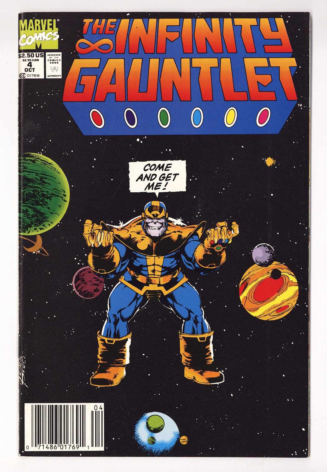The Infinity Gauntlet Vol 1 4 VF (8.0) (1991) Newsstand 