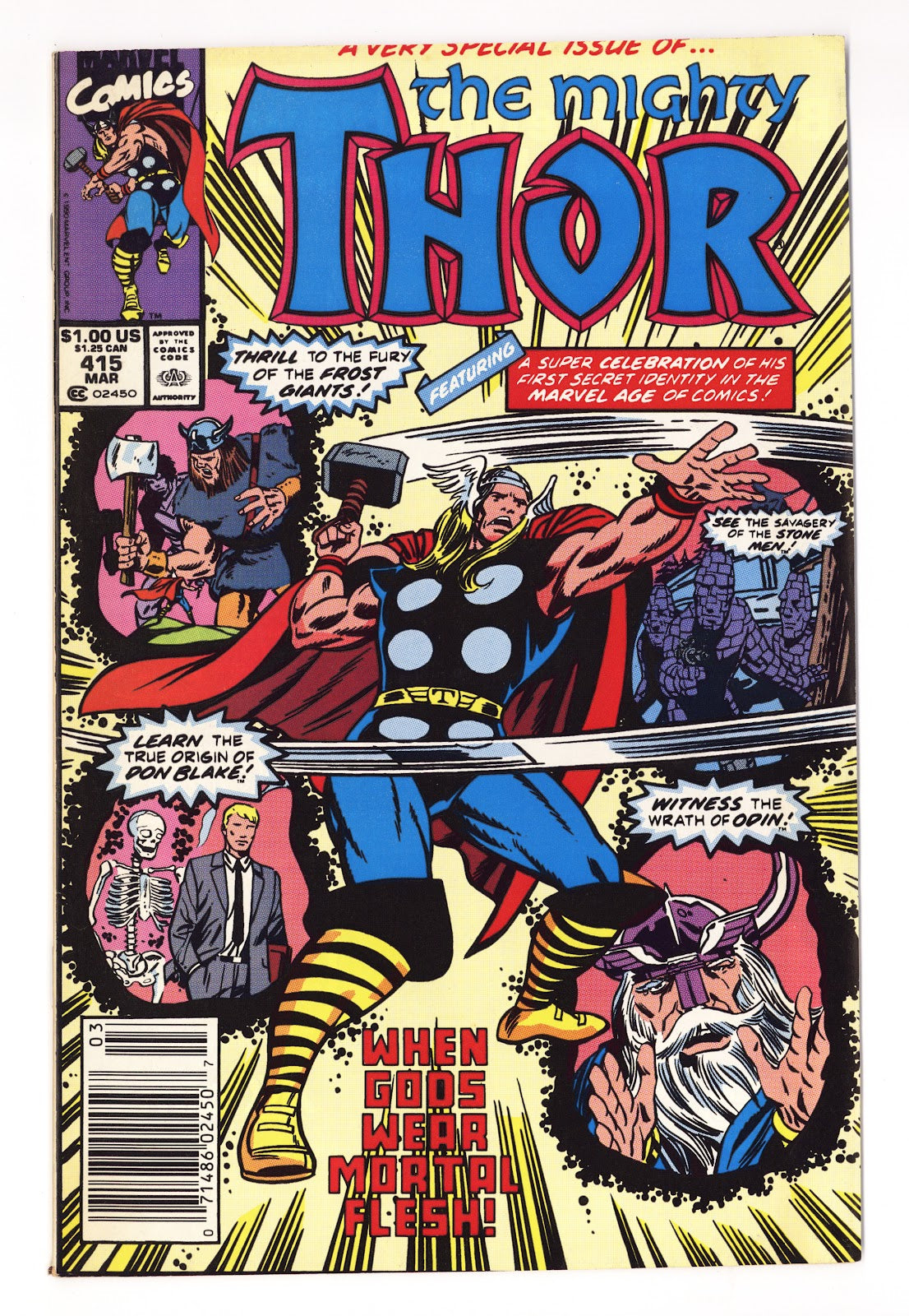 Thor Vol 1 415  Mid Grade   (1990)   Newsstand