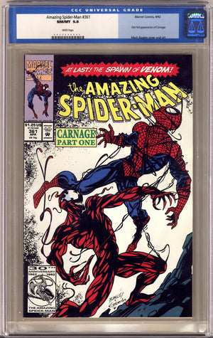 The Amazing Spider-Man Vol 1 361 CGC 9.8 (NM/M) Old Case  (1992)