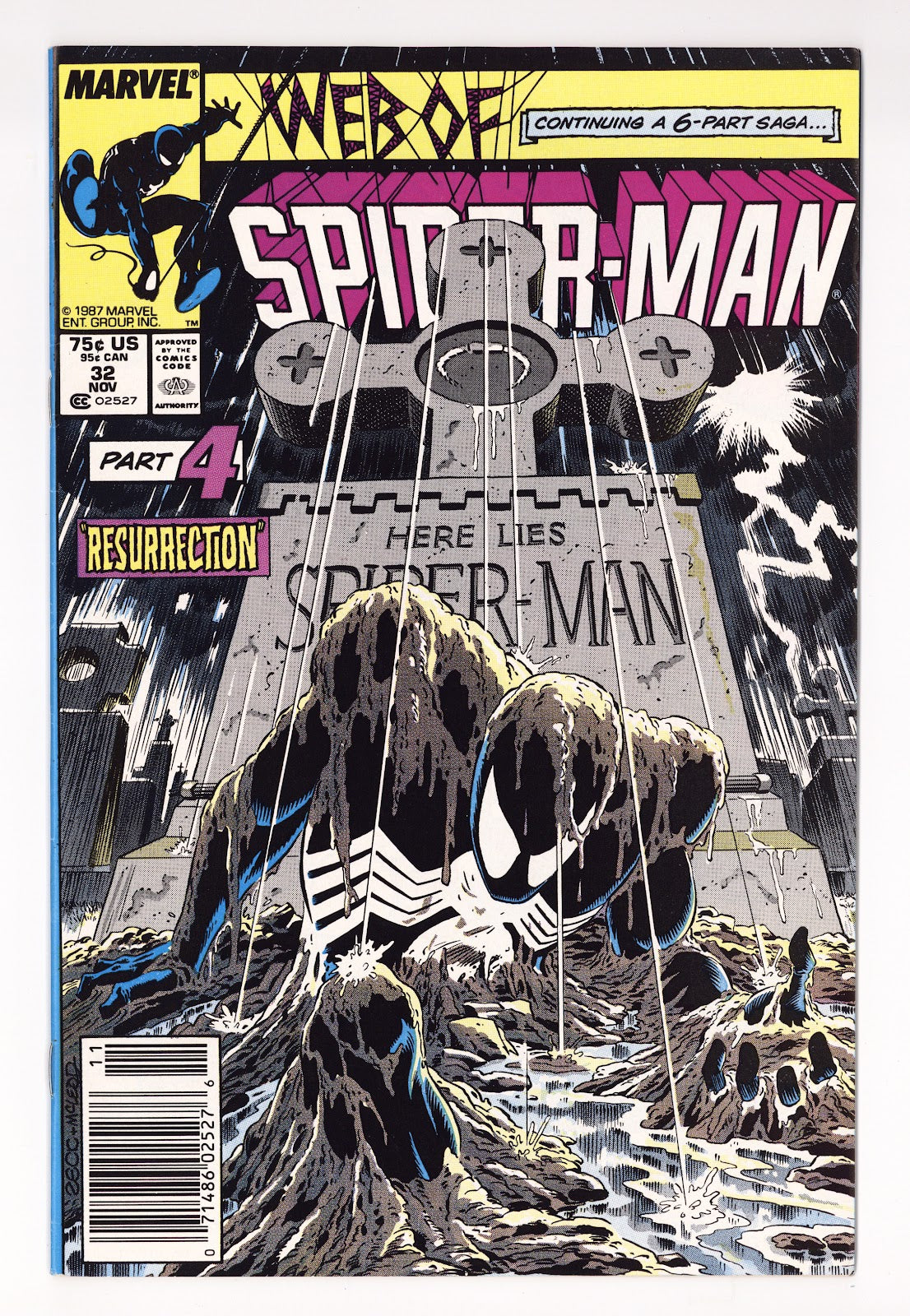 Web of Spider-Man Vol 1 32 VF (8.0) (1987) Newsstand 