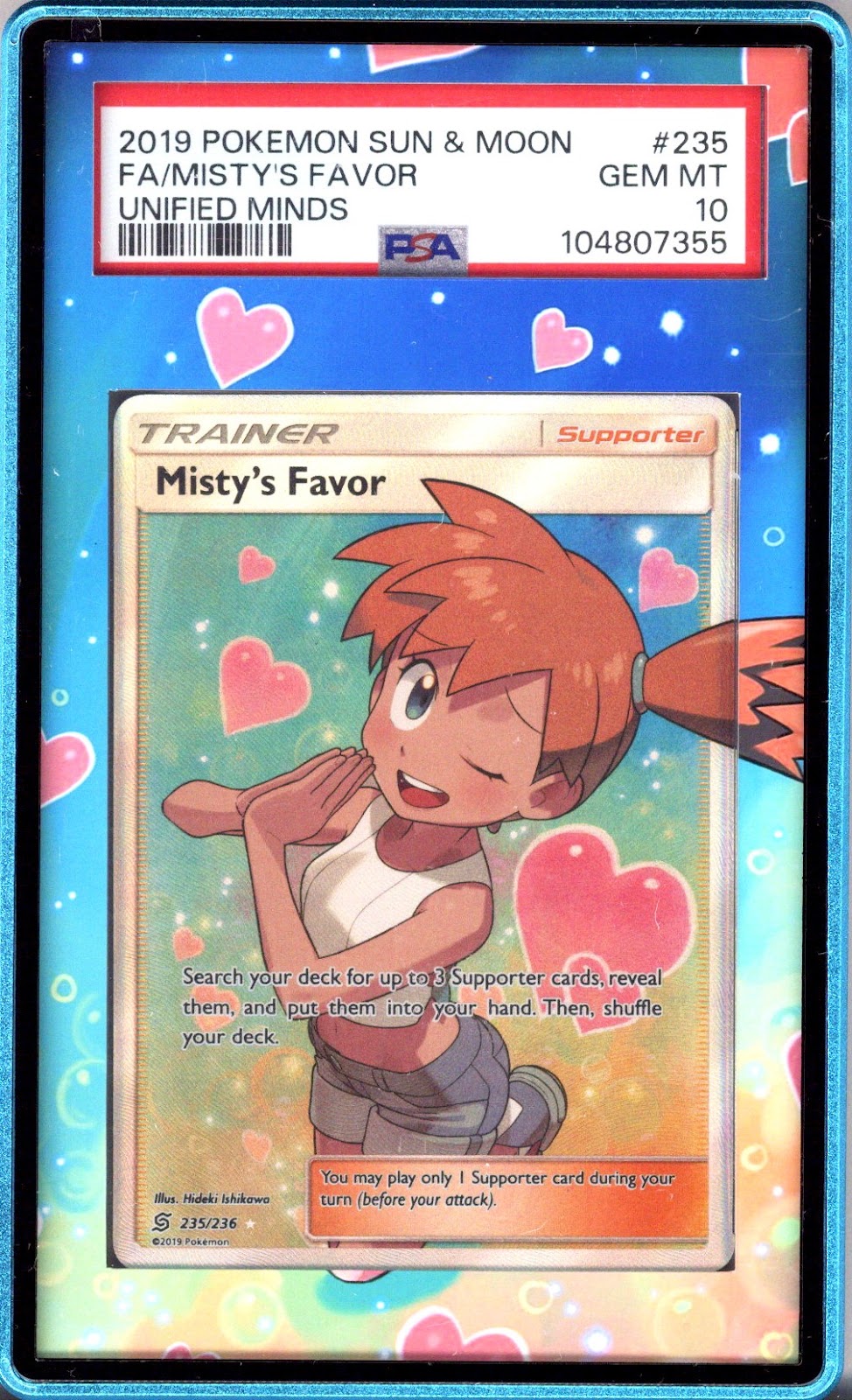 Pokemon Unified Minds Misty'S Favor PSA 10 (2019)