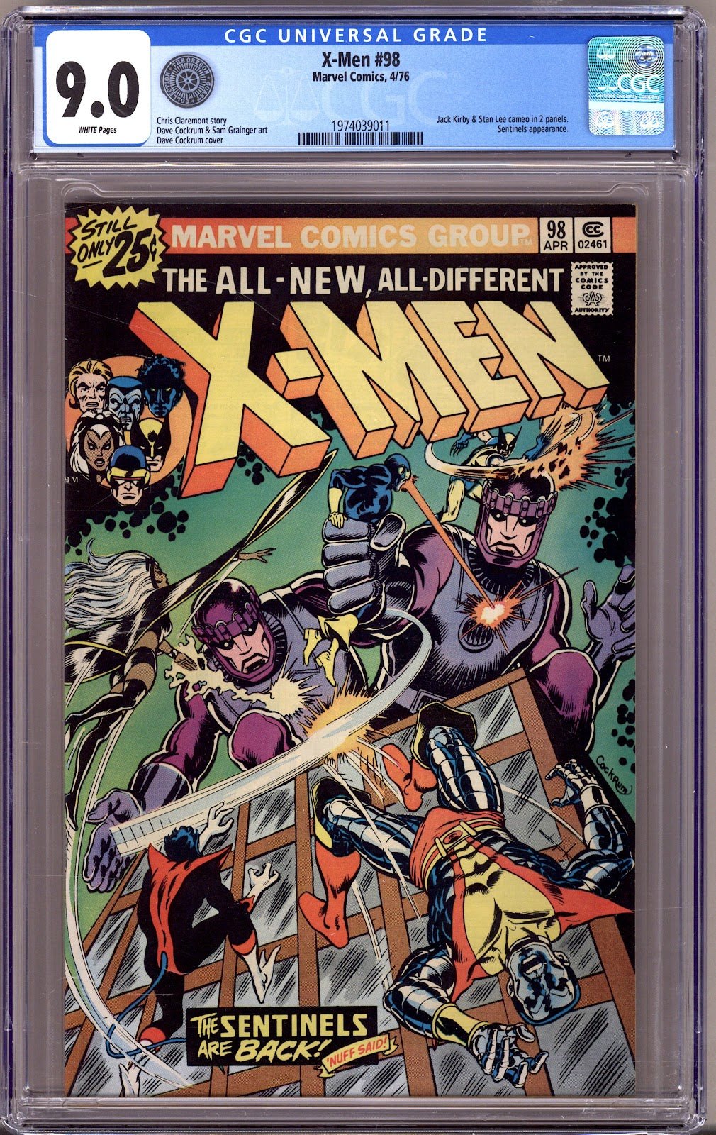 The X-Men Vol 1 98 CGC 9.0 (VF/NM) Oregon Coast Collection (1976) 