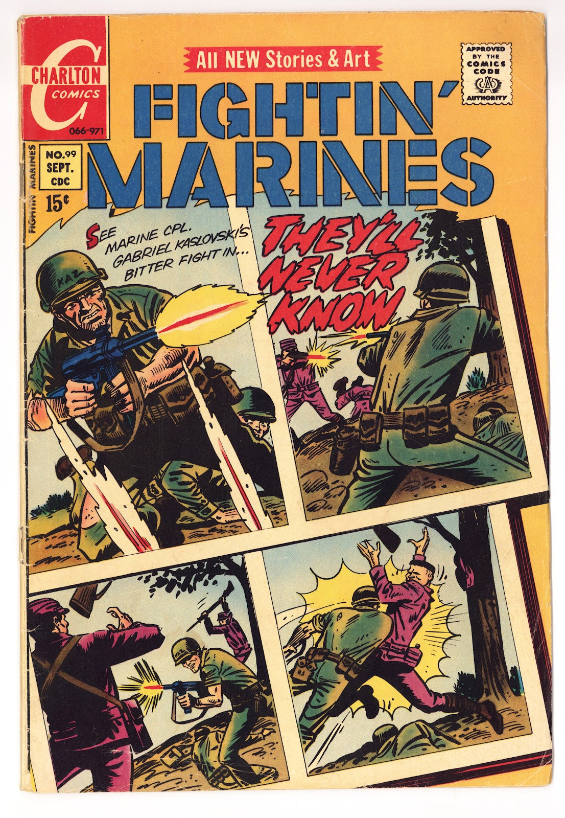 Fightin' Marines   99  Low Grade Bottom Staple Detached  (1971)
